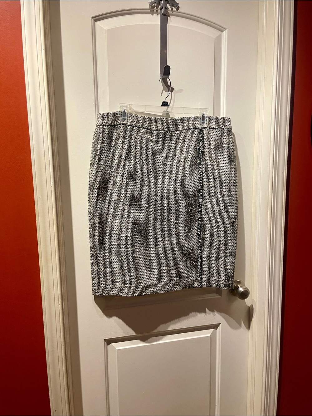 Calvin Klein Gray Tweed Pencil Skirt